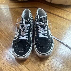 Vans Hi Top Sk8 Checkerboard Women’s 9.5 NWOT like new great condition